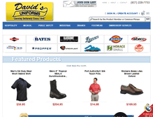 Tablet Screenshot of davidsuniforms.com